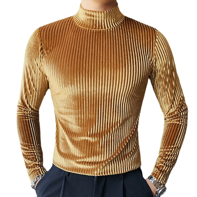 Summer Clothing Trends 2026 - 2026 Neues Gold-Samt T-Shirt Herrenkleidung Modetrend