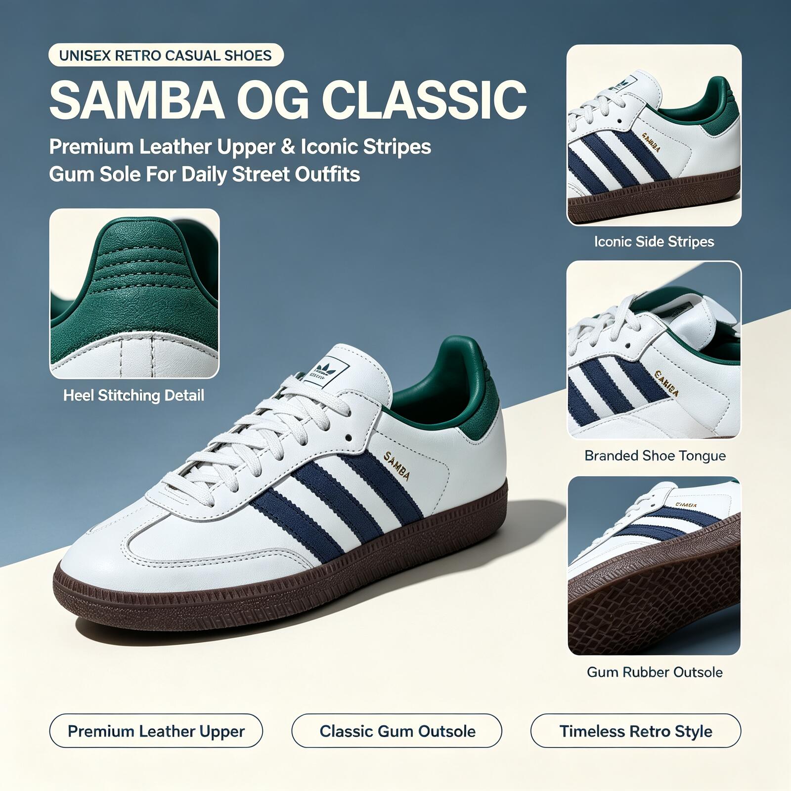 Adidas Shoes Samba - Offizielle Adidas Original SAMBA OG Low-Top