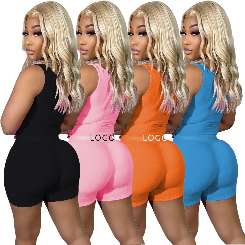 Summer Clothing Logo - Benutzerdefiniertes Logo 2-teiliges Set Damen-Outfits Damenbekleidung