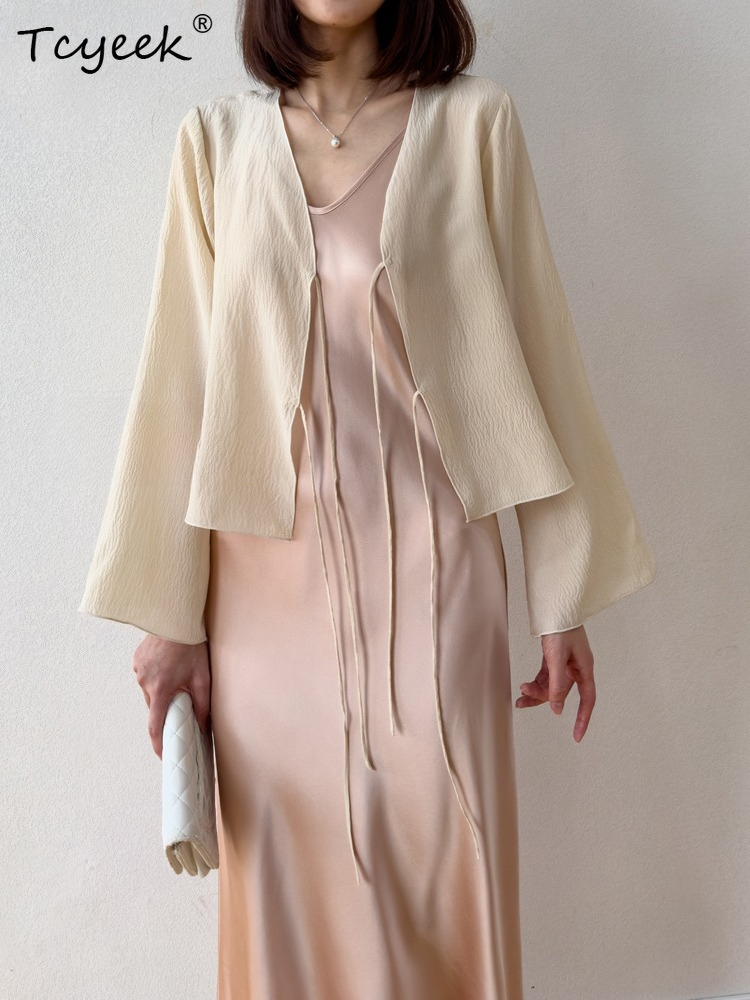 Summer Clothing Colors 2026 - Tcyeek 100% Echte Maulbeerseide Sexy Kleid