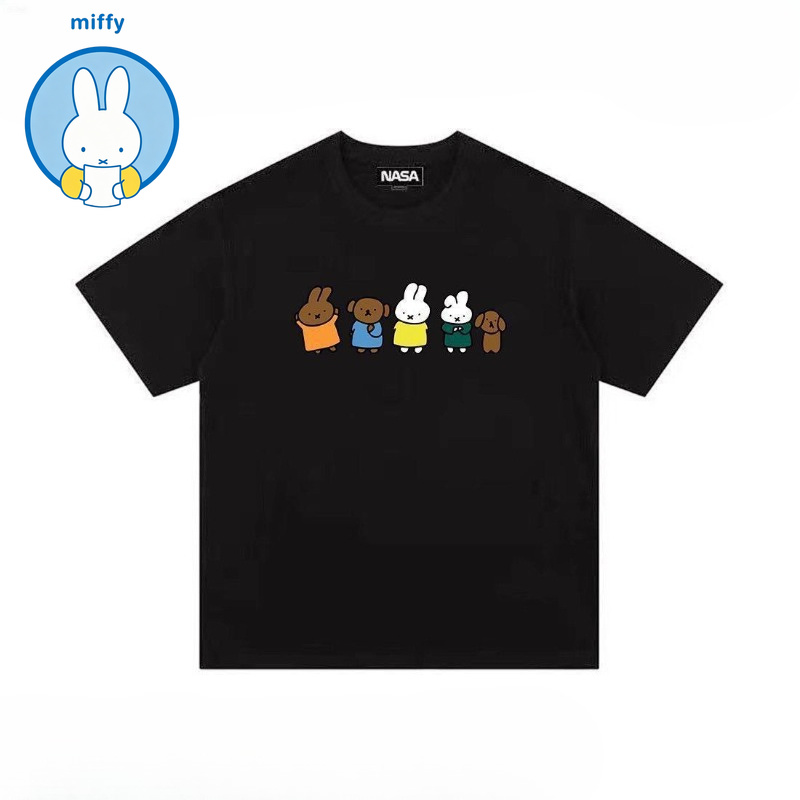 Summer Away Clothing Brand - Kawaii Miffy Co-Branded Niedliches Miffy-Welpen-Print Reines