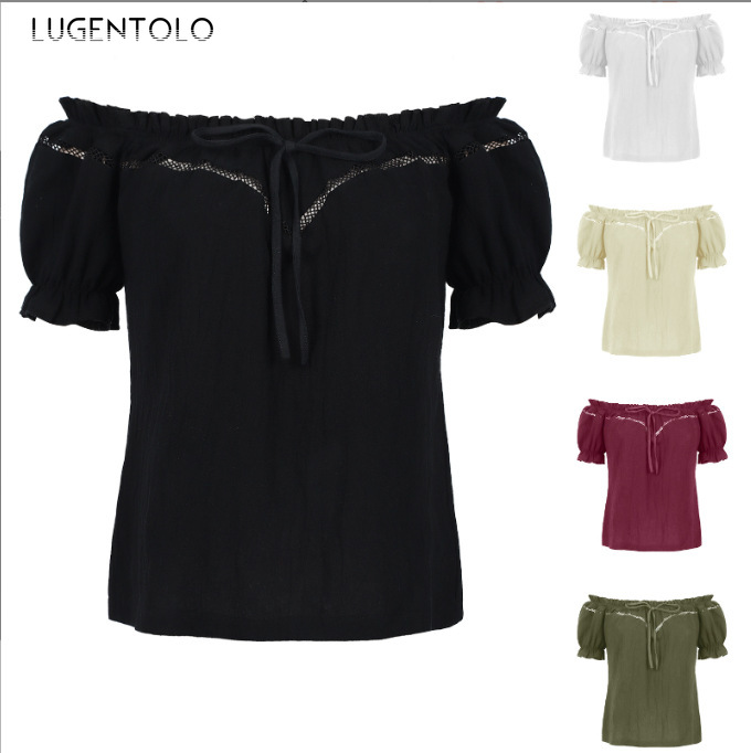Summer Renaissance Clothing - Frauen Retro Shirt Dark Renaissance Bluse