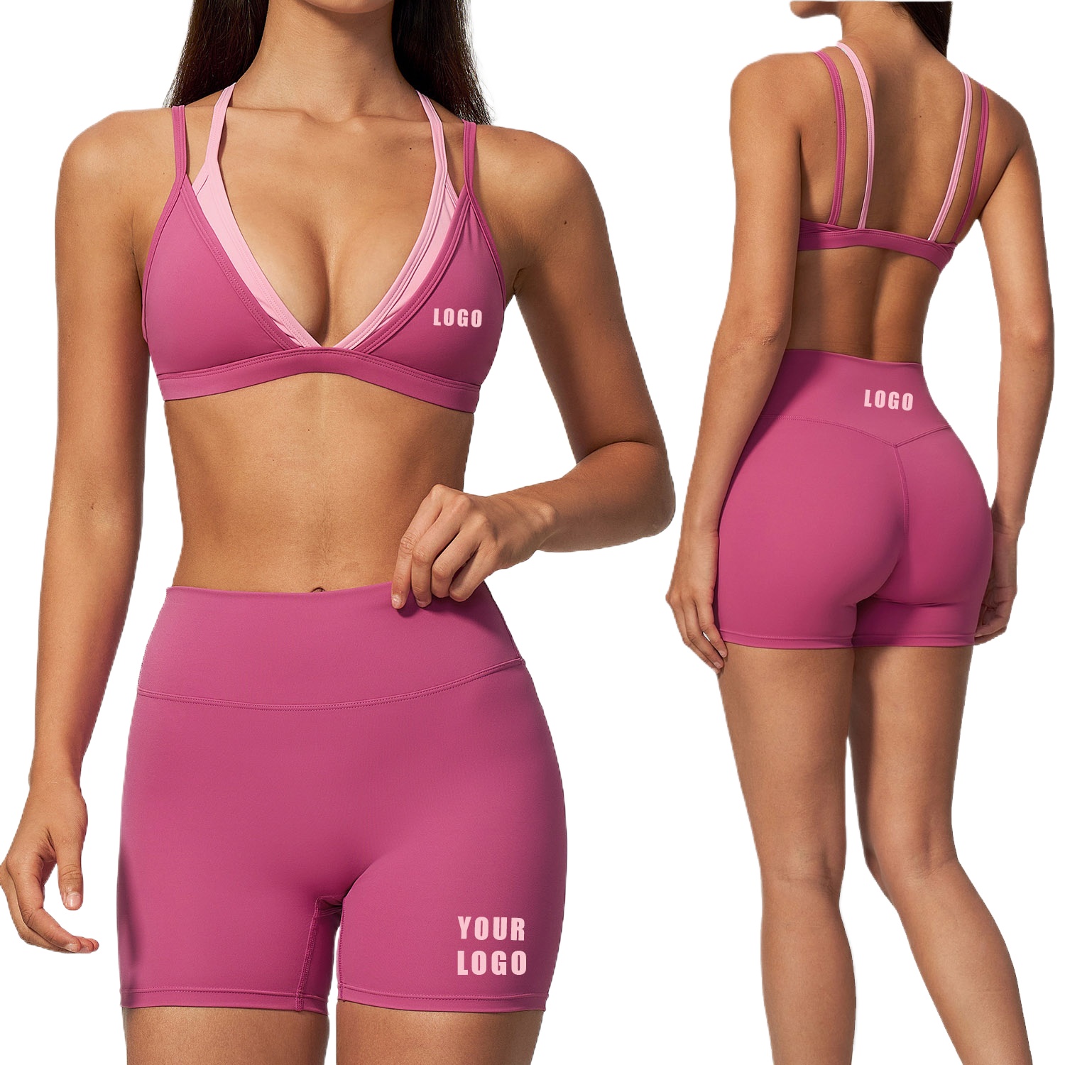 Summer Clothing Logo - Personalisiertes LOGO Maßgeschneiderte Damen-Yoga-Kleidung, Dünne Sport-Fitness-Shorts