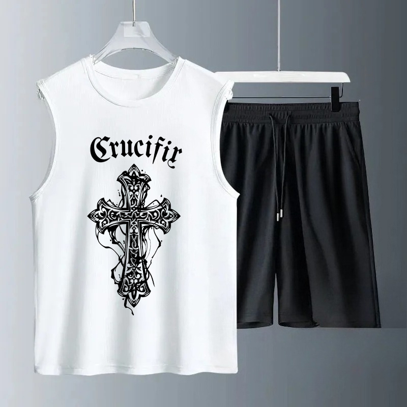 Summer Clothing Us - Herren-Tanktop-Sets 2026 Sommer Schnelltrocknende Sportanzüge Sportliche