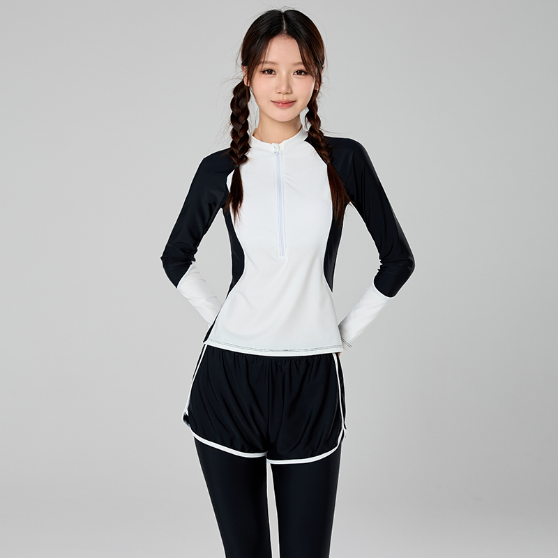 Rash Guard Long Sleeve - Muslimische Bademode für Mädchen Langarm Kinder-Badeanzug