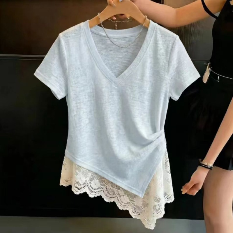 Summer Clothing Young Women - Damenbekleidung Sommer Mode Schlichtheit Lässig Koreanischer