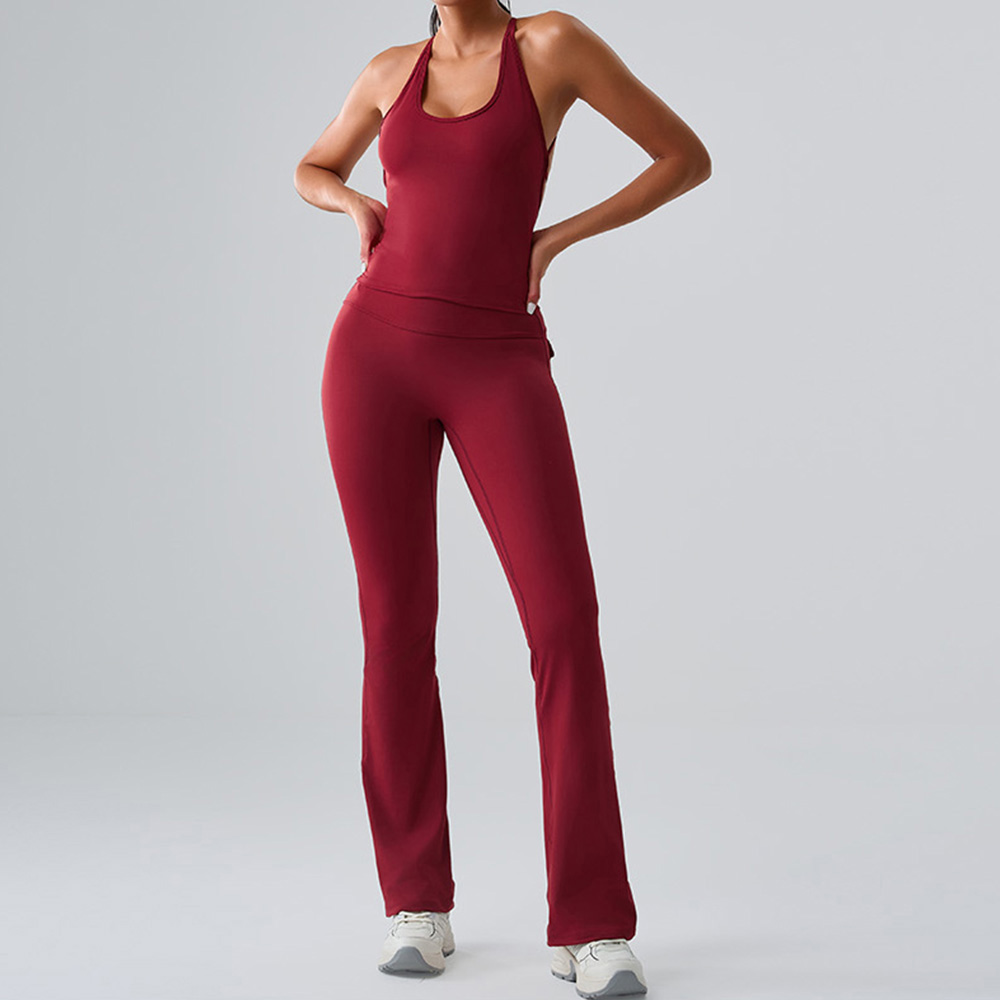 Summer Clothing Logo - Damen-Trainingsanzug 2-teiliges Yoga-Set Workout-Kleidung Sportbekleidung Fitnesskleidung