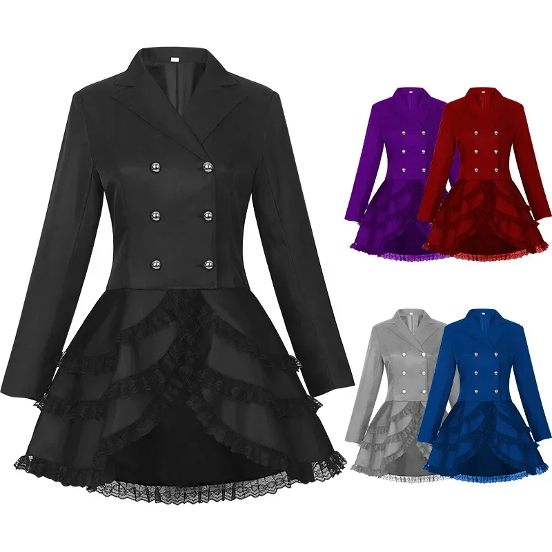 Summer Renaissance Clothing - Damen Gothic Kleid Spitze Performance Kostüme