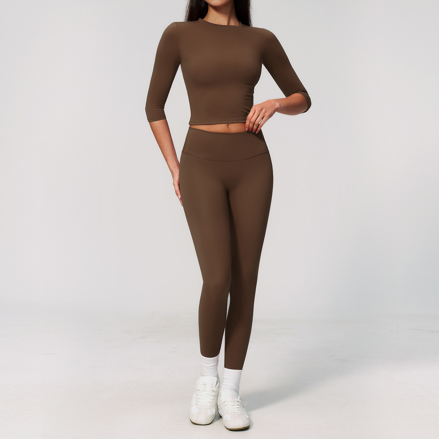 Summer Clothing Logo - Yoga-Anzug 2-teiliges Sportset Schnelltrocknend Fitness-Set Damen