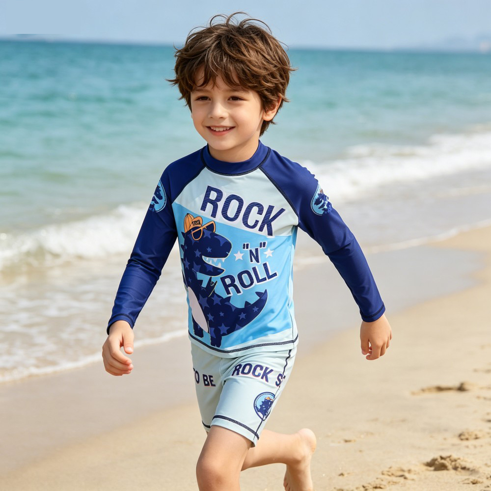 2-teiliges Kinder-Badeanzug-Se – Rash Guard Long Sleeve Bewertung und Preis