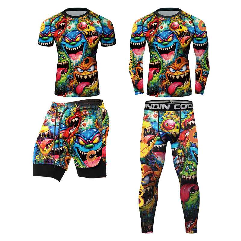 3D Bunter Monster-Graffiti Her – Rash Guard Long Sleeve Bewertung und Preis