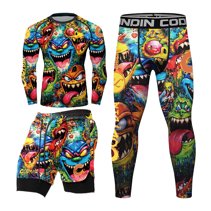 3D Bunter Monster-Graffiti Her – Rash Guard Long Sleeve Bewertung und Preis