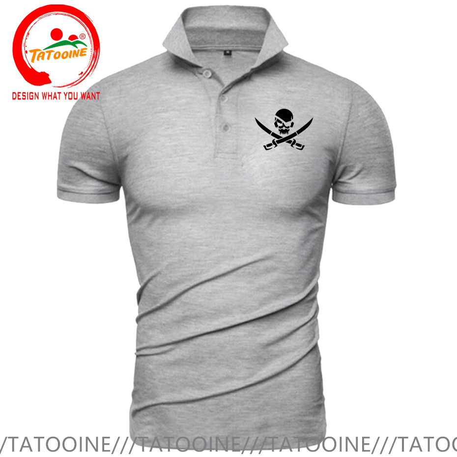 Piraten schädel Logo Druck Pol – Summer Clothing Logo Bewertung und Preis