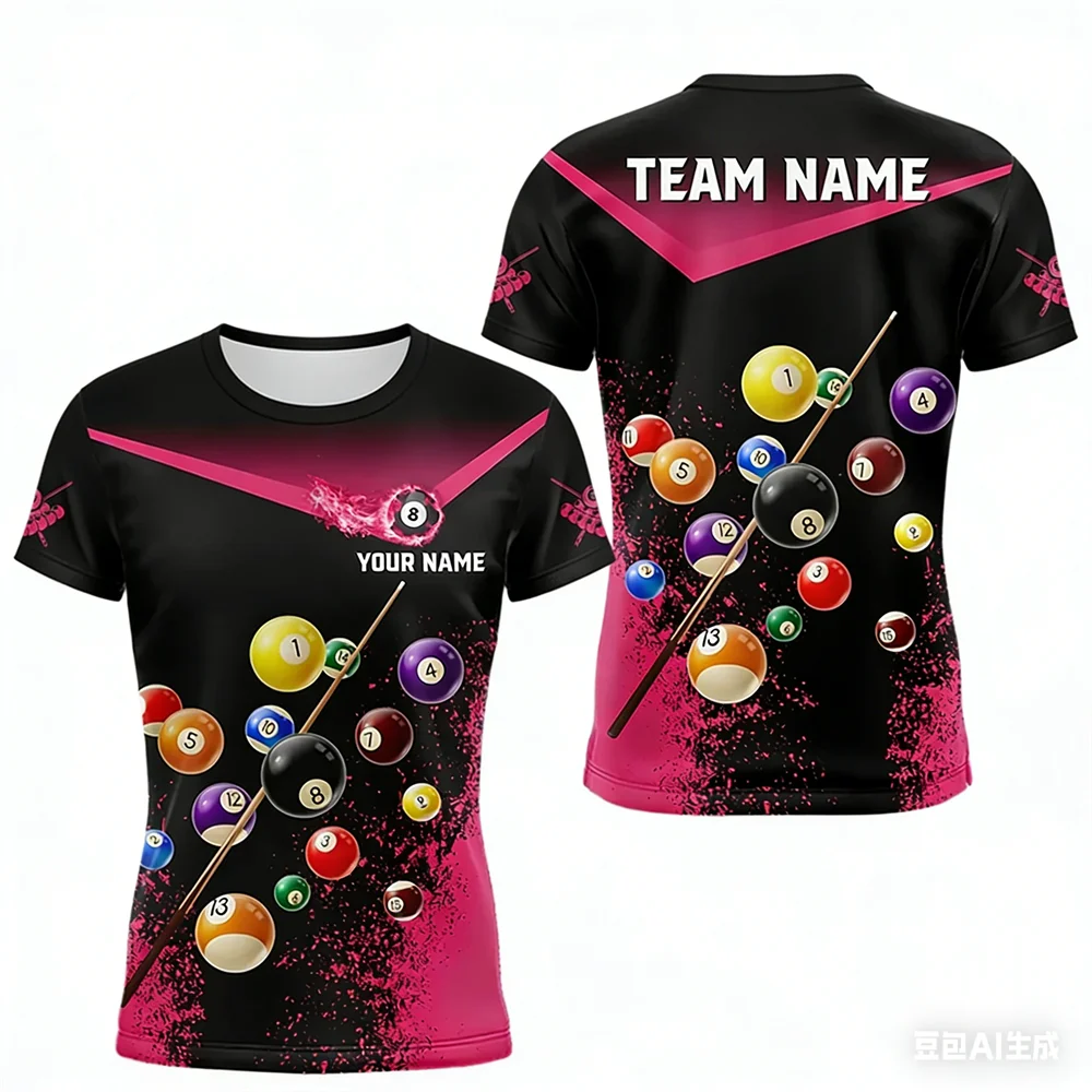 Modisches Billard-Sport-T-Shir – Summer Clothing Name Bewertung und Preis