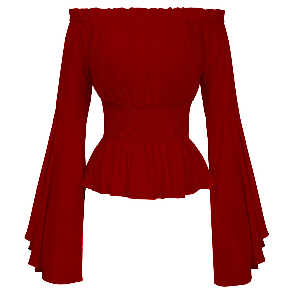 Goth Slim Shirt Ausgestelltes  – Summer Renaissance Clothing Bewertung und Preis