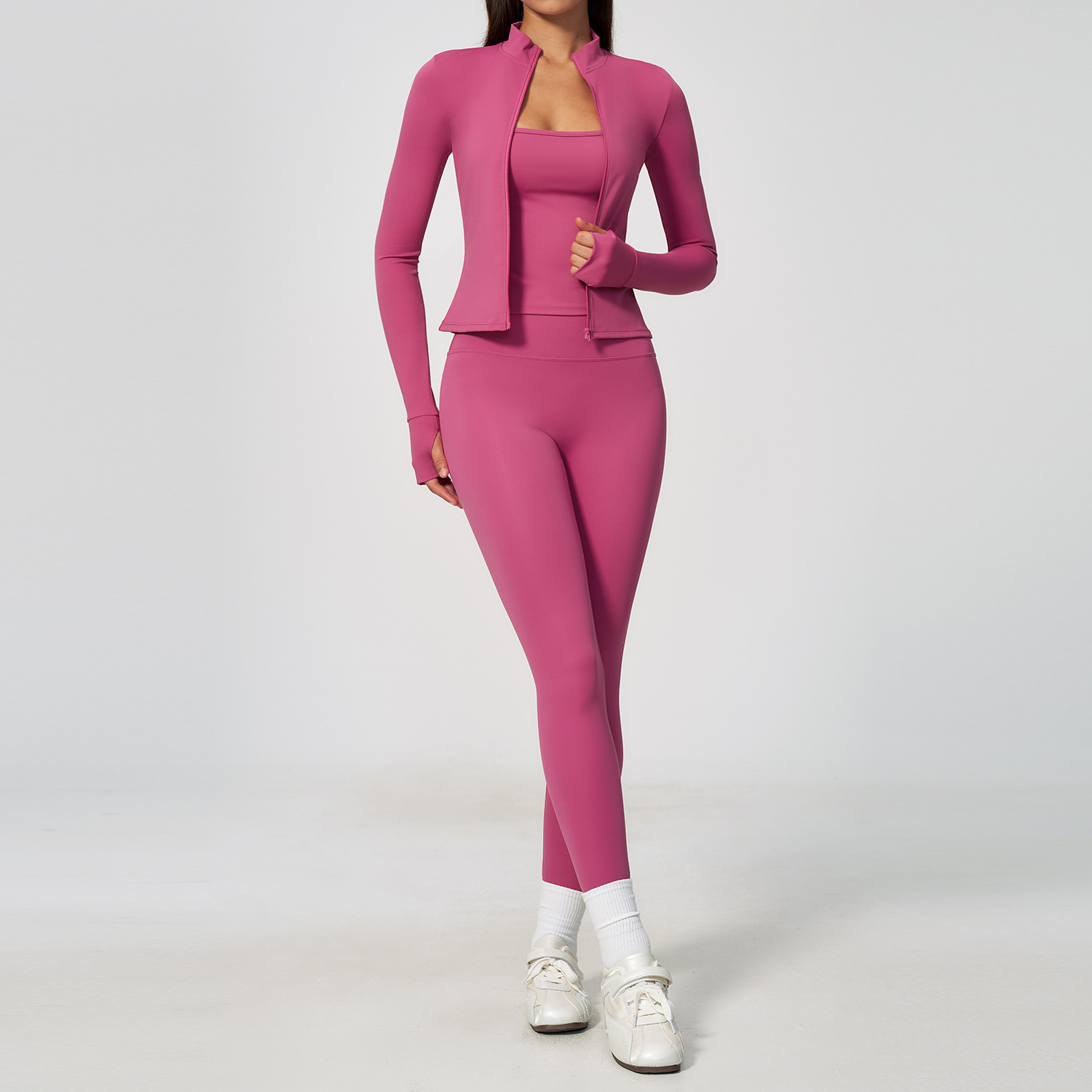 Damen Yoga-Set 3-teilig Workou – Summer Clothing Logo Bewertung und Preis