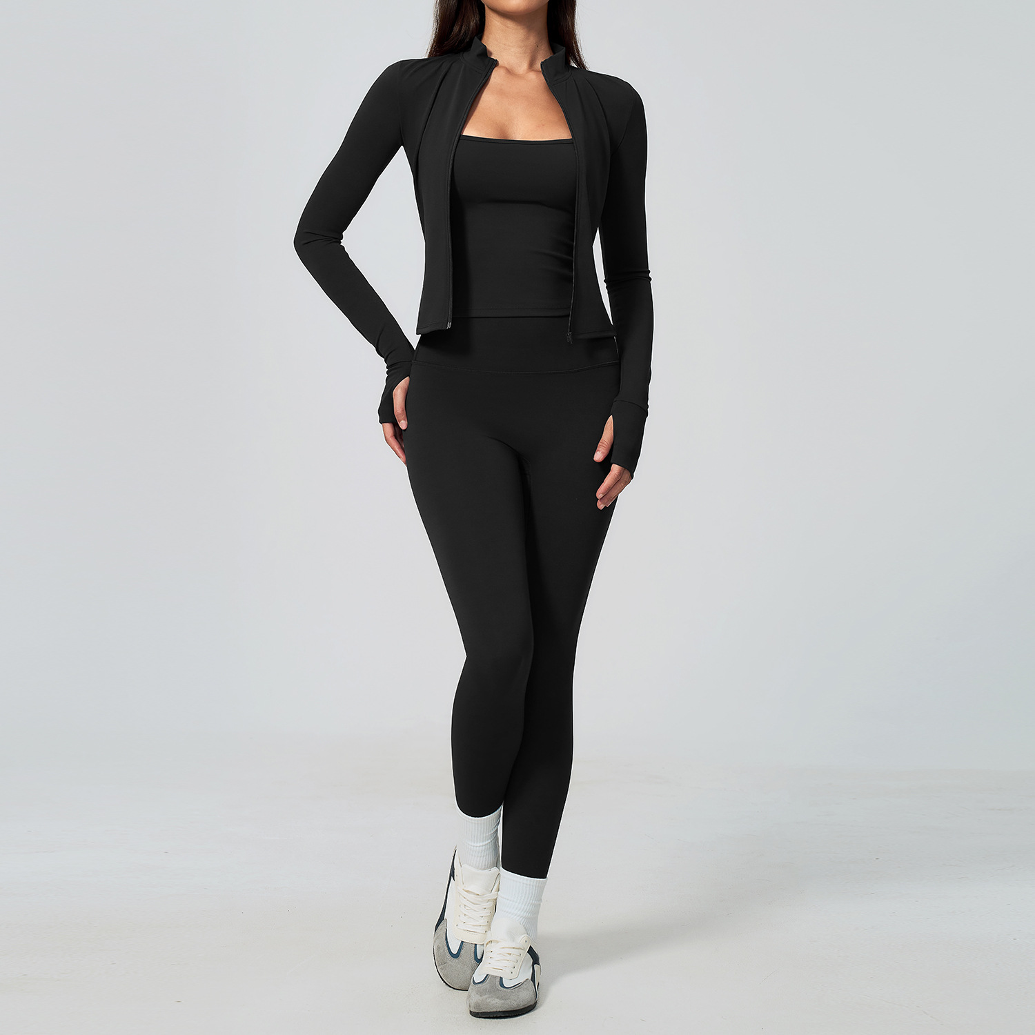 Damen Yoga-Set 3-teilig Workou – Summer Clothing Logo Bewertung und Preis