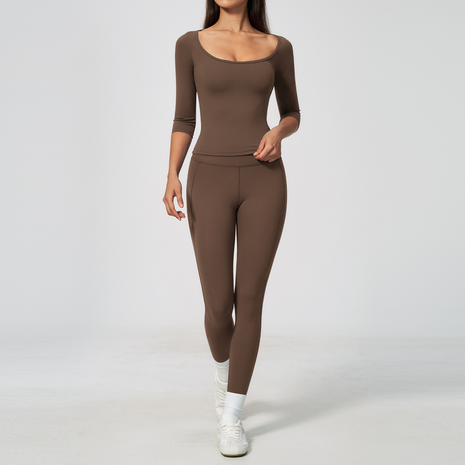 Damen 2-teiliges Yoga-Set 3/4- – Summer Clothing Logo Bewertung und Preis